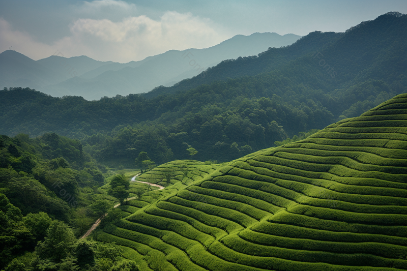 大山中的茶山,高清,摄影图,摄影图片,图片大全,摄影图免费下载